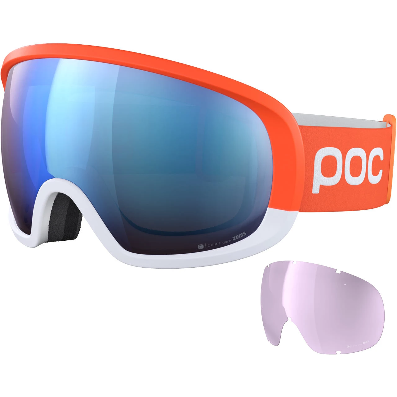 POC Fovea Clarity Comp Flo Orange/hydro White/spektris Blue + Lente Di Riserva 3 POC Fovea Clarity Comp Flo Orange/hydro White/spektris Blue + Lente Di Riserva
