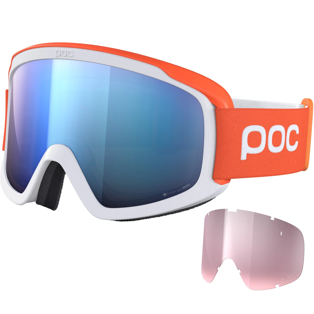 POC Opsin Clarity Comp Flo Orange/hydro White/spektris Blue + Lente Di Riserva 3 POC Opsin Clarity Comp Flo Orange/hydro White/spektris Blue + Lente Di Riserva