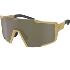Scott Shield Sunglasses Gold/bronze Chrome