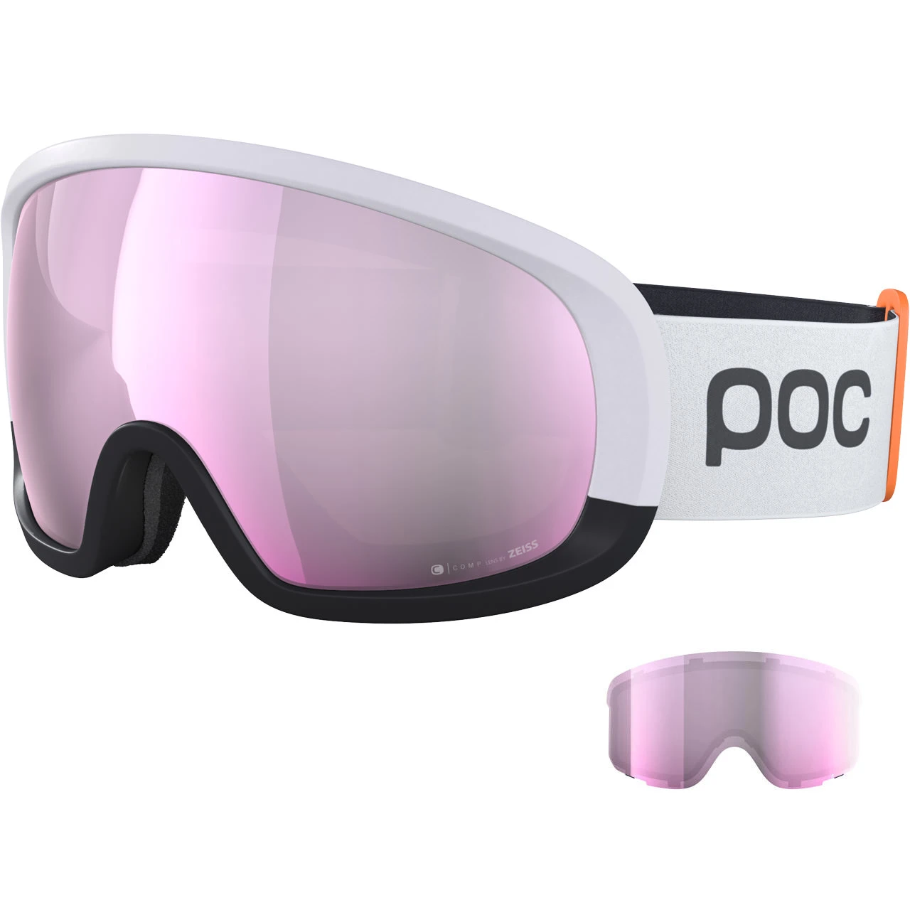 POC Fovea Mid Clarity Comp Hydro White/ura Black/clarity Comp Low Light + Lente Di Riserva 3 POC Fovea Mid Clarity Comp Hydro White/ura Black/clarity Comp Low Light + Lente Di Riserva