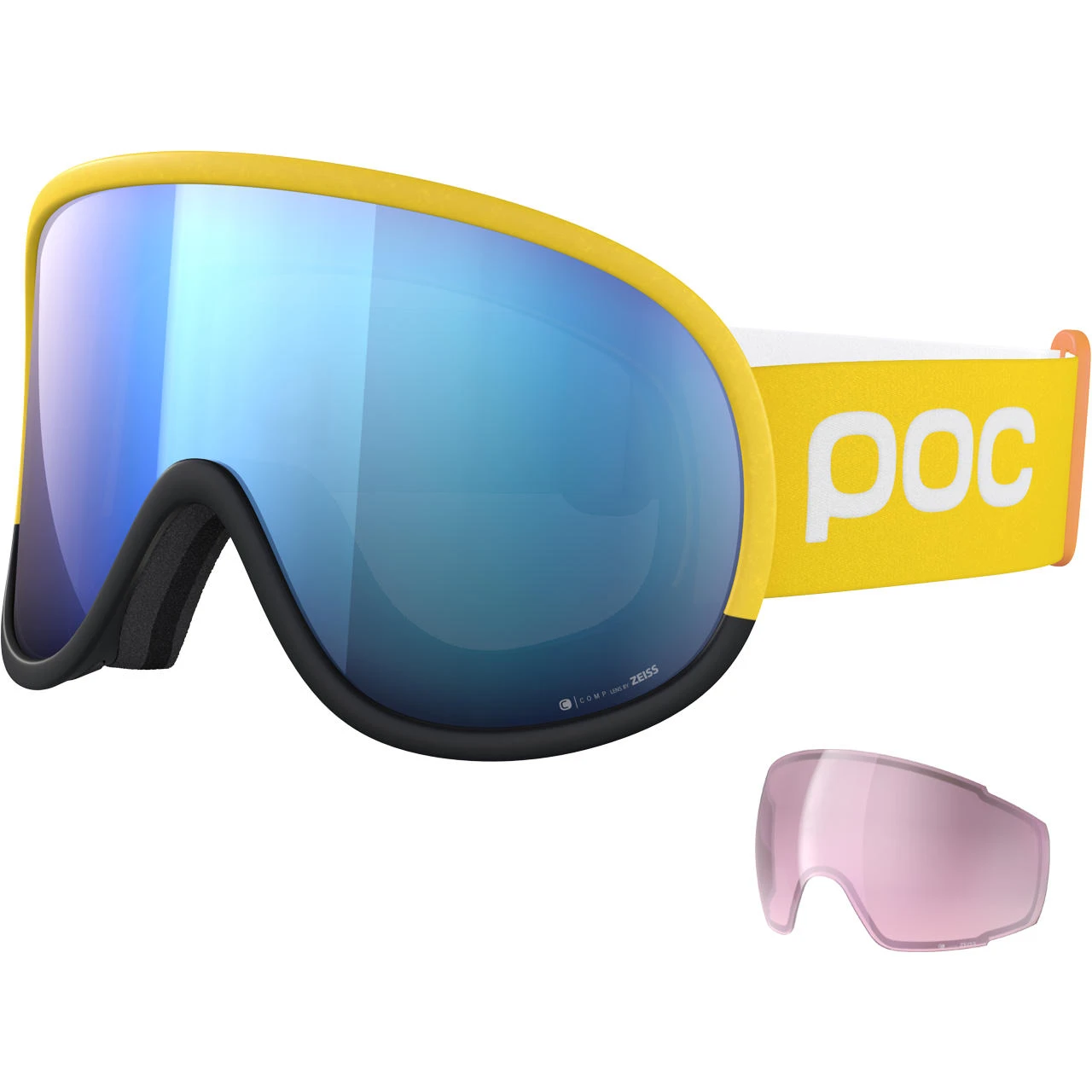 POC Retina Big Clarity Comp Aventurine Yellow/uranium Black/spektris Blue + Lente Di Riserva 3 POC Retina Big Clarity Comp Aventurine Yellow/uranium Black/spektris Blue + Lente Di Riserva