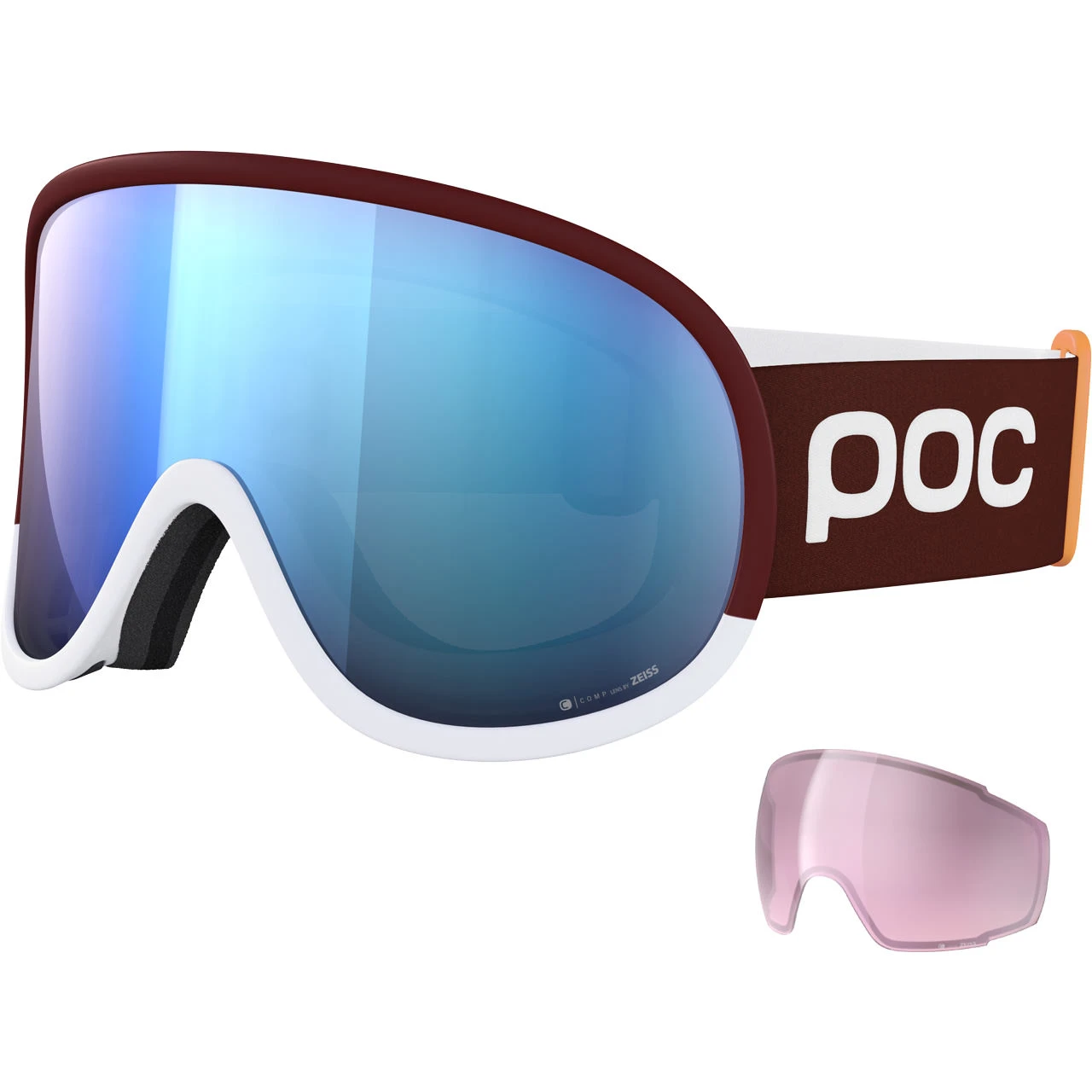 POC Retina Big Clarity Comp Garnet Red/hydrogen White/spektris Blue + Lente Di Riserva 3 POC Retina Big Clarity Comp Garnet Red/hydrogen White/spektris Blue + Lente Di Riserva