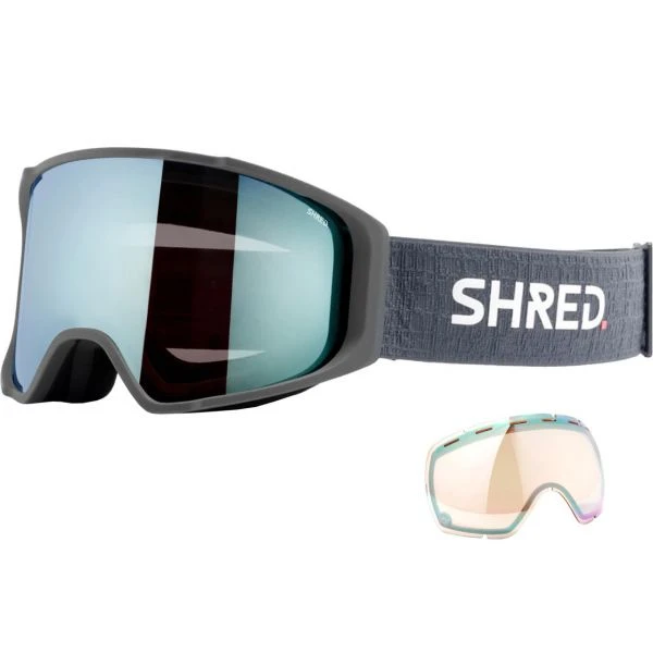 Shred Simplify Grey CBL 2.0 Deep Blue Mirror + Lente Di Ricambio 3 Shred Simplify Grey CBL 2.0 Deep Blue Mirror + Lente Di Ricambio