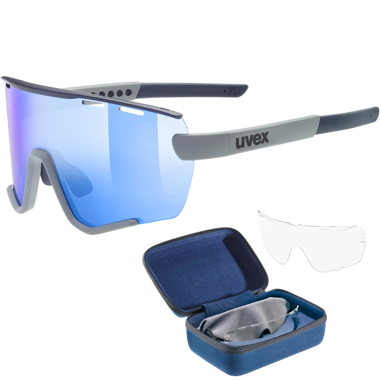 Uvex Sportstyle 236 Set Rhino Deep Space Matt / Mirror Blue 2 Uvex Sportstyle 236 Set Rhino Deep Space Matt / Mirror Blue